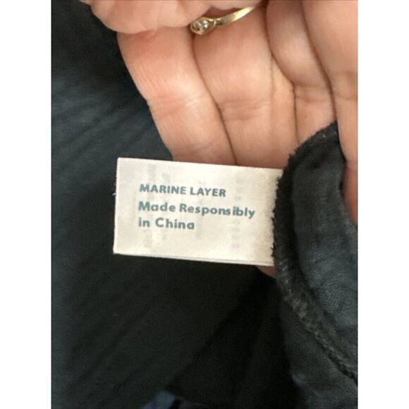 Marine Layer Women's S Jude Cropped Flutter Sleeve Tank Black Gauze NWT - Picture 11 of 15